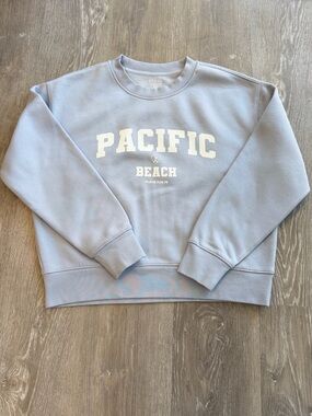 PACIFIC Beach Pilates Blue Crewneck Sweatshirt size Small